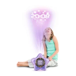 VTech Radio Réveil Projecteur Kidimagic Starlight Violet- Radios Réveil