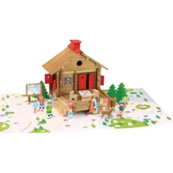 Jeujura Relais Des Pistes En Bois 120 Pieces- Planchettes Et Construction En Bois