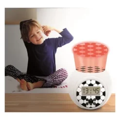 Lexibook Réveil Football Rond Avec Projecteur- Radios Réveil