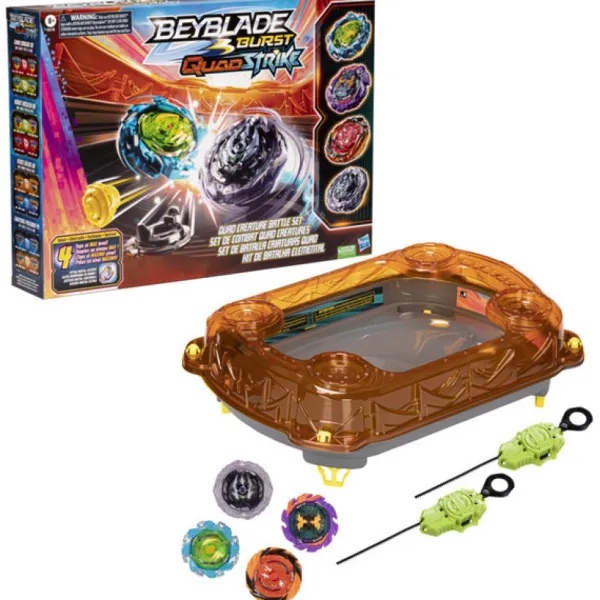 Hasbro Set De Combat Quad Creature - Beyblade Burst Quadstrike- Jeux De Récréation