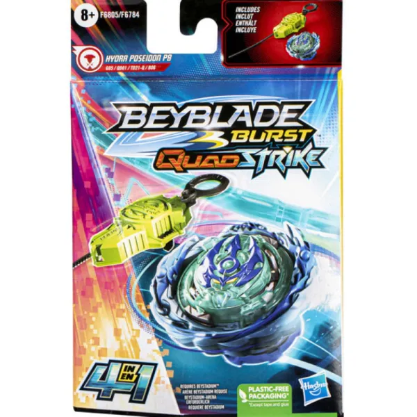 Hasbro Starter Pack Beyblade Burst Quadstrike - Hydra Poseidon P8- Jeux De Récréation