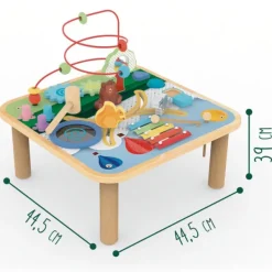 WOOD N PLAY Table D'Activités Les Animaux De La Foret- Jouets À Emboîter, À Empiler