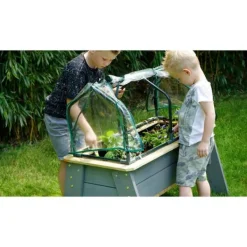 Exit Toys Table Jardiniere En Bois Avec Serre Et Outils De Jardinage- Jeux Et Outils De Jardinage