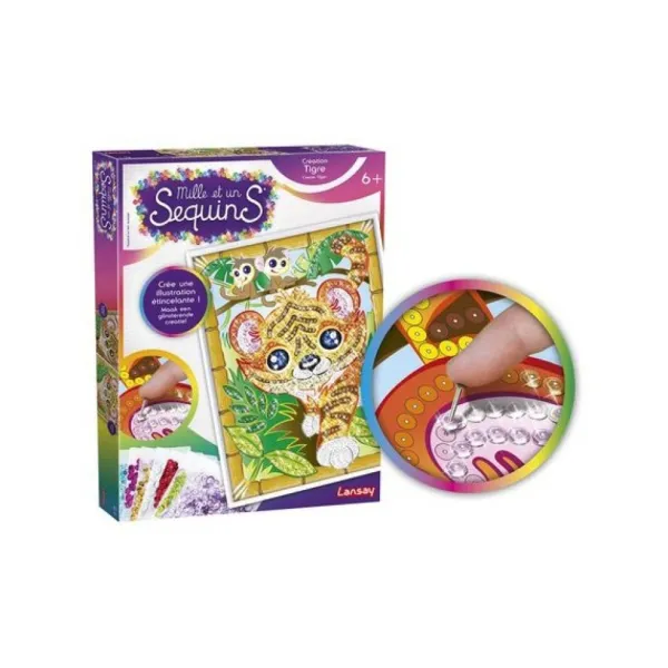 Lansay Tableaux Sequins Tigre- Tableaux, Ardoises