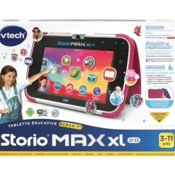 VTech Tablette Storio Max Xl 2.0 Rose- Tablettes Et Téléphones