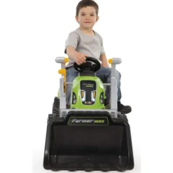 Smoby Tracteur A Pedales Farmer Max Avec Remorque- Tracteurs À Pédales