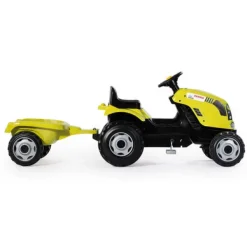 Smoby Tracteur Farmer Xl Claas + Remorque- Tracteurs À Pédales