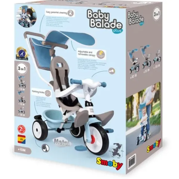Smoby Tricycles|Tricycle Evolutif Baby Balade Plus Rose