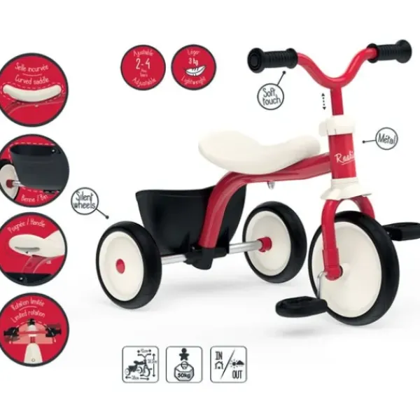 Smoby Tricycles|Tricycle Evolutif Baby Driver Confort Gris