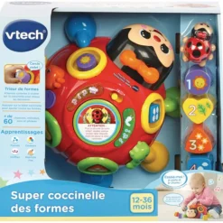 VTech Trieur De Formes - Super Coccinelle Des Formes- Jouets À Emboîter, À Empiler