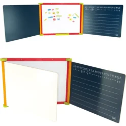 Jeujura Triptyque En Bois Teinte Magnetique- Tableaux, Ardoises