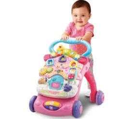 VTech Trotteur Parlant 2 En 1 Rose- Porteurs & Jouets À Bascules