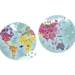 Janod Puzzles Enfants De 50 À 249 Pièces|Valisette Puzzle Planete Bleue 208 Pieces